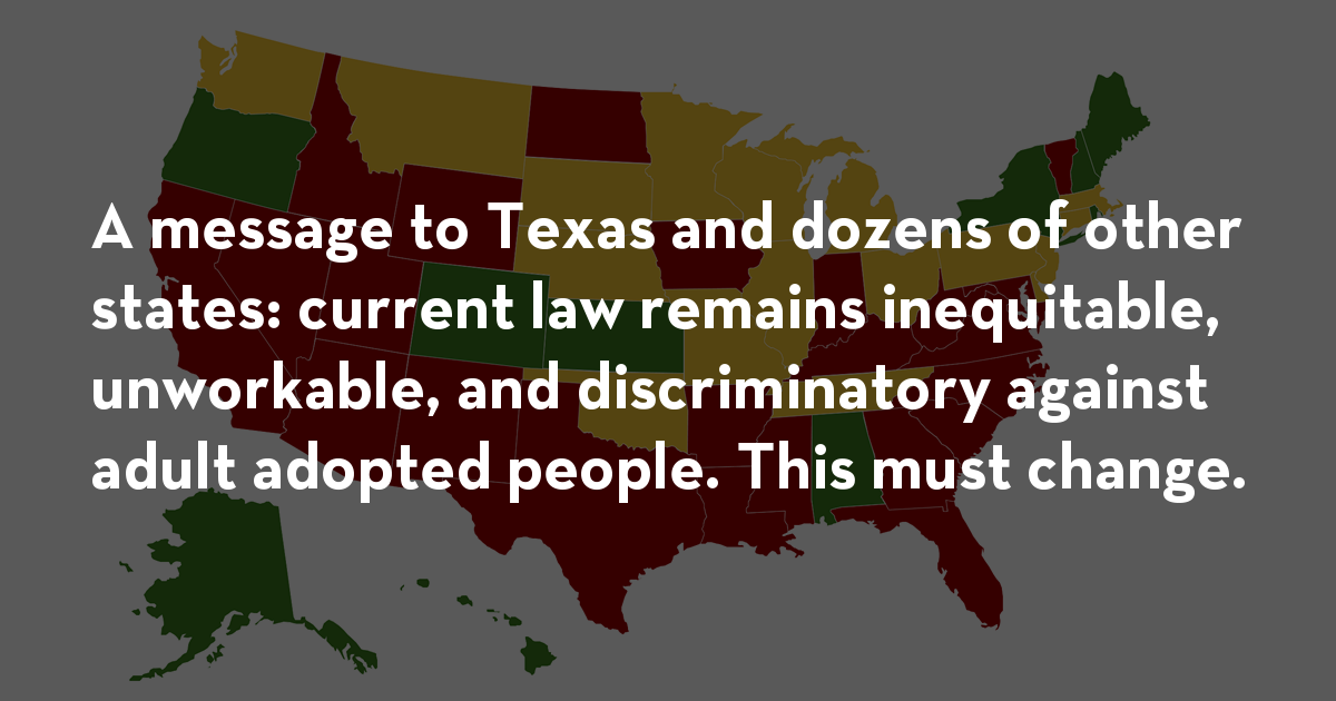A message to Texas and dozens of other states: current law must change.