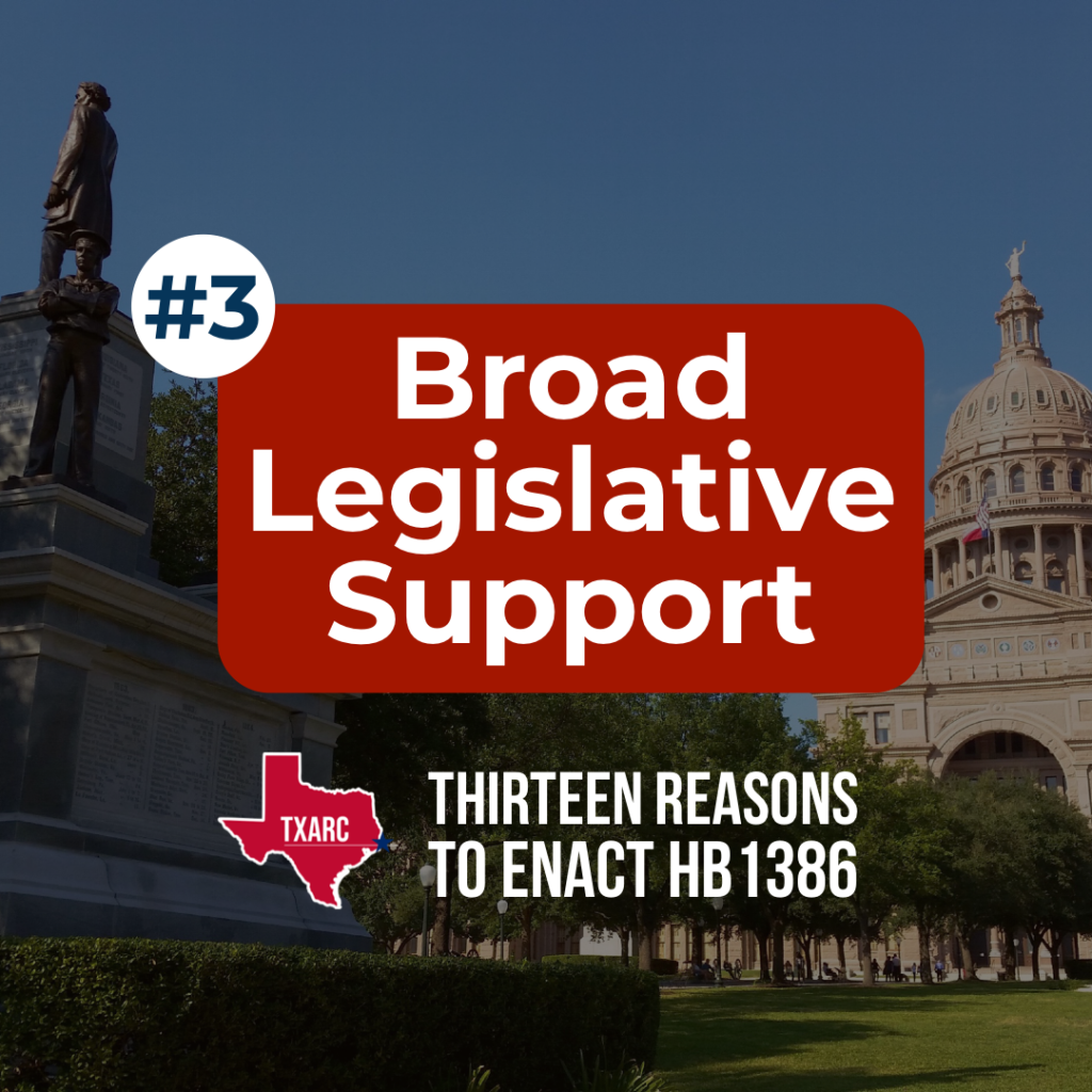 Texas HB1386 Has Broad Legislative Support